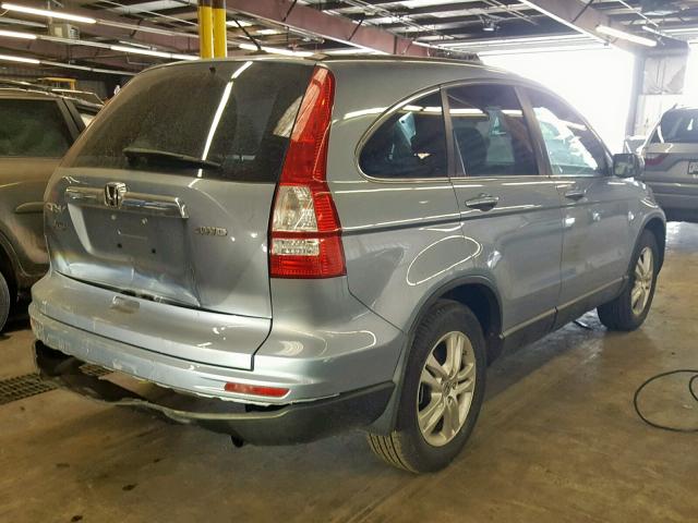 5J6RE4H7XAL046446 - 2010 HONDA CR-V EXL BLUE photo 4