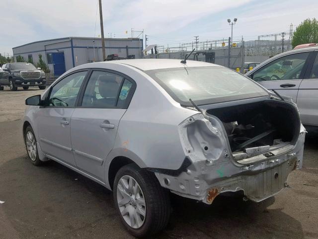 3N1AB6AP4CL778423 - 2012 NISSAN SENTRA 2.0 SILVER photo 3