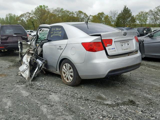 KNAFU4A24A5259873 - 2010 KIA FORTE EX SILVER photo 3