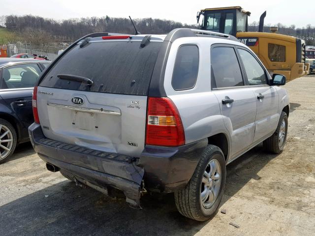 KNDJE723087542269 - 2008 KIA SPORTAGE E SILVER photo 4