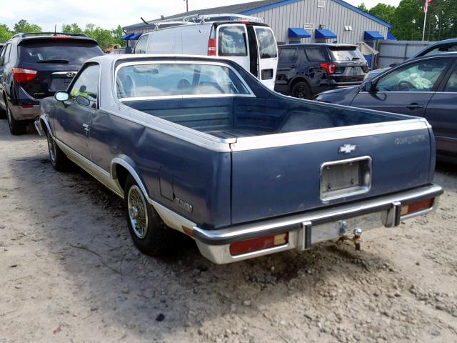 1GCCW8099DR104884 - 1983 CHEVROLET EL CAMINO BLUE photo 3