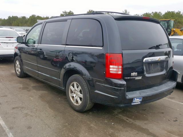 2A8HR54P18R722178 - 2008 CHRYSLER TOWN & COU BLACK photo 3