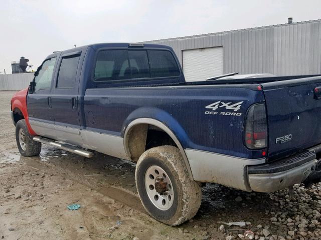 1FTSW31F02EB84292 - 2002 FORD F350 SRW S BLUE photo 3