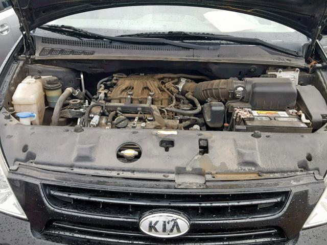 KNDMG4C3XA6349580 - 2010 KIA SEDONA LX BLACK photo 7