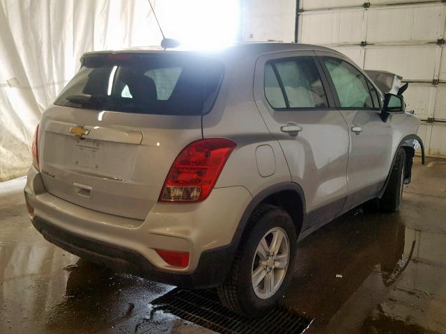 3GNCJNSB4HL272305 - 2017 CHEVROLET TRAX LS SILVER photo 4