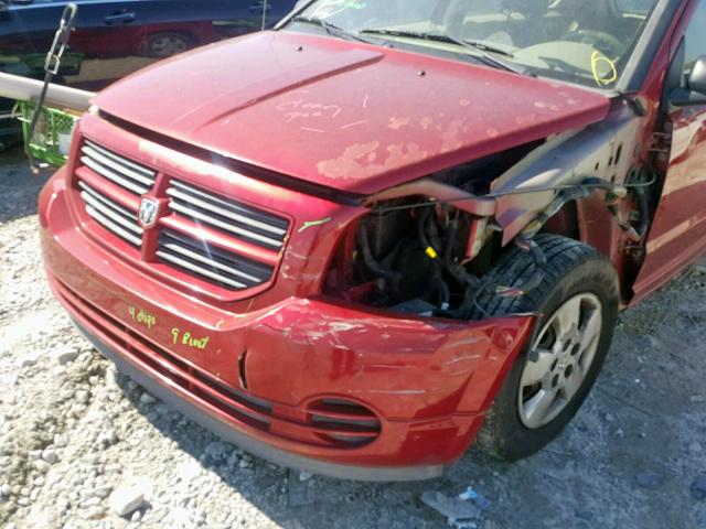 1B3HB28B27D288333 - 2007 DODGE CALIBER RED photo 9