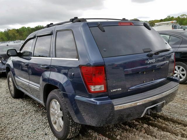 1J8HS58N08C220638 - 2008 JEEP GRAND CHER BLUE photo 3