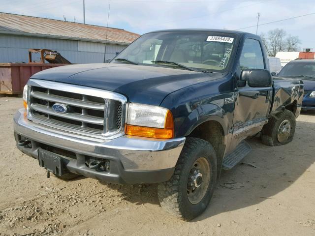 1FTSF31F8XED34298 - 1999 FORD F350 SRW S BLUE photo 2