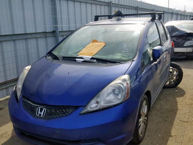 JHMGE88499C006413 - 2009 HONDA FIT SPORT BLUE photo 2