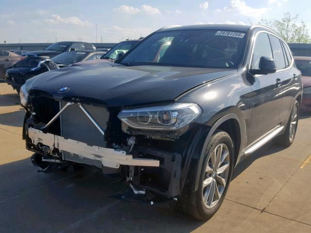 5UXTR7C57KLF33775 - 2019 BMW X3 SDRIVE3 BLACK photo 2