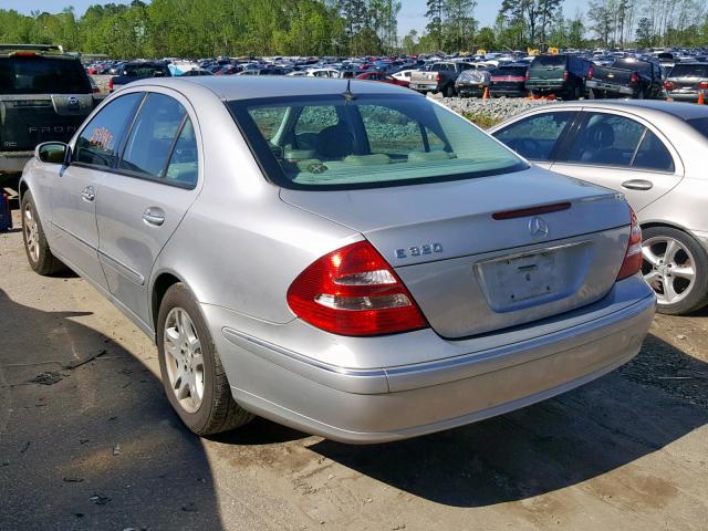 WDBUF65J83A131341 - 2003 MERCEDES-BENZ E 320 SILVER photo 3