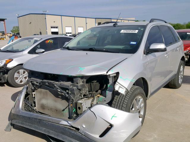 2FMDK3JC4DBB10782 - 2013 FORD EDGE SEL SILVER photo 2