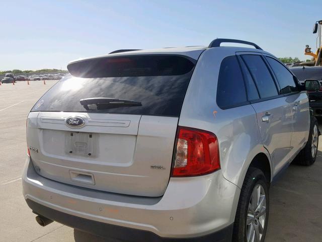 2FMDK3JC4DBB10782 - 2013 FORD EDGE SEL SILVER photo 4