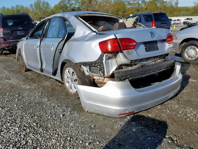 3VWDX7AJXBM357437 - 2011 VOLKSWAGEN JETTA SE SILVER photo 3