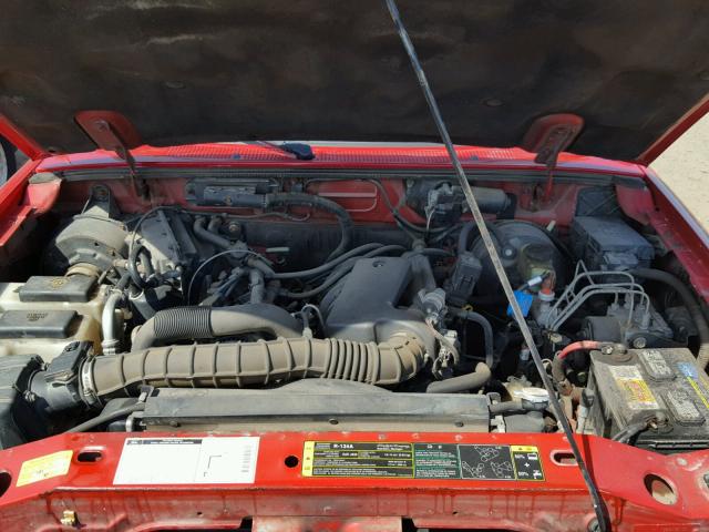 1FTYR10U42PB75637 - 2002 FORD RANGER RED photo 7