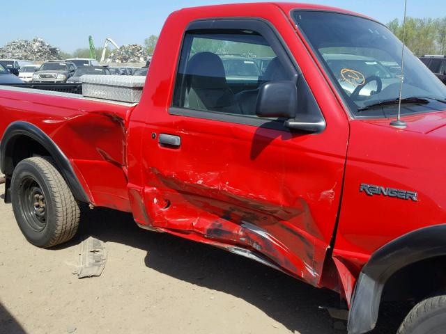 1FTYR10U42PB75637 - 2002 FORD RANGER RED photo 9