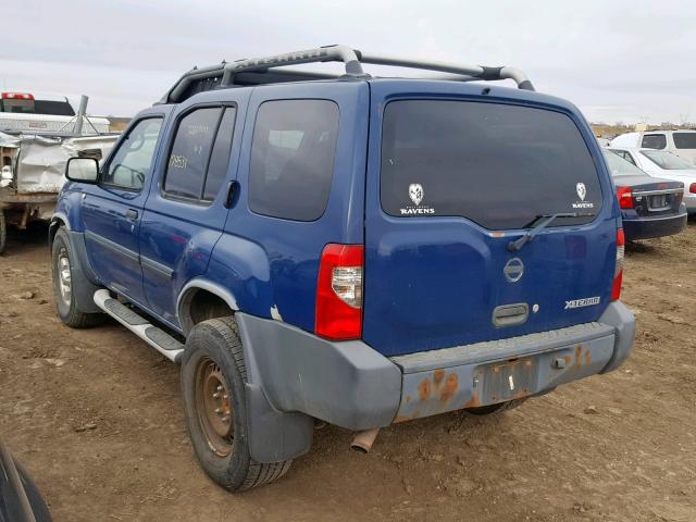 5N1ED28T23C676405 - 2003 NISSAN XTERRA XE BLUE photo 3