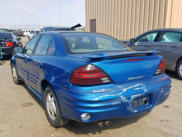 1G2NF52T4YC522010 - 2000 PONTIAC GRAND AM S BLUE photo 3