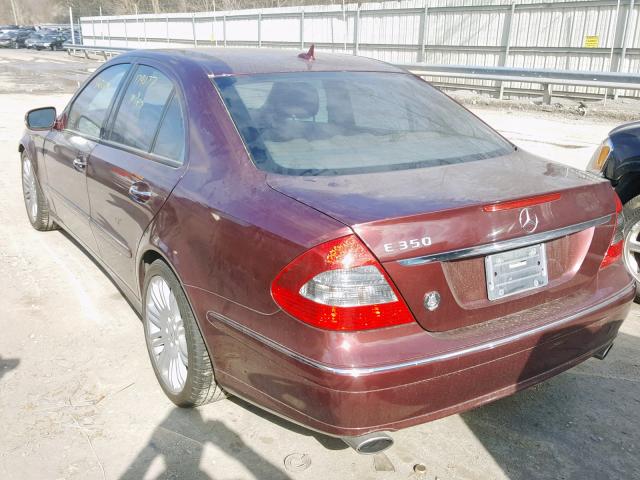 WDBUF56X57B158056 - 2007 MERCEDES-BENZ E 350 BURGUNDY photo 3