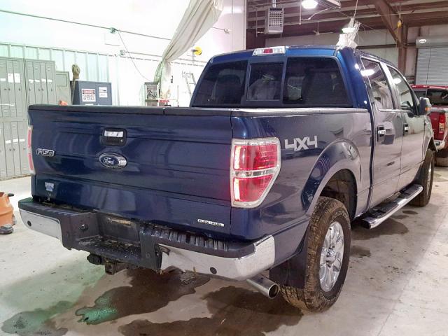 1FTFW1EF2EFA91742 - 2014 FORD F150 SUPER BLUE photo 4