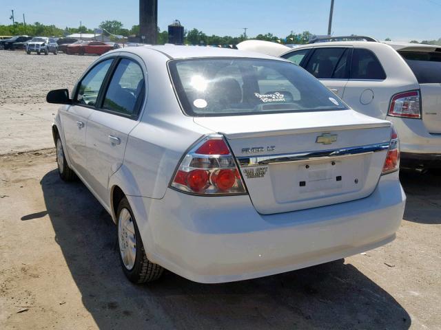 KL1TD5DE7BB150951 - 2011 CHEVROLET AVEO LS WHITE photo 3