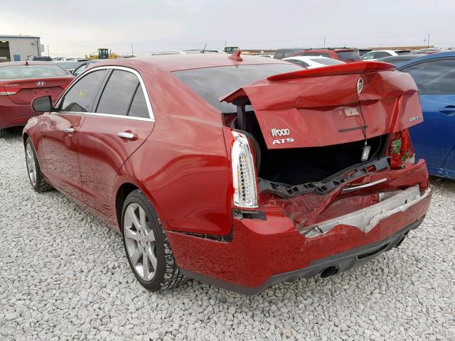 1G6AA5RX4E0169009 - 2014 CADILLAC ATS RED photo 3