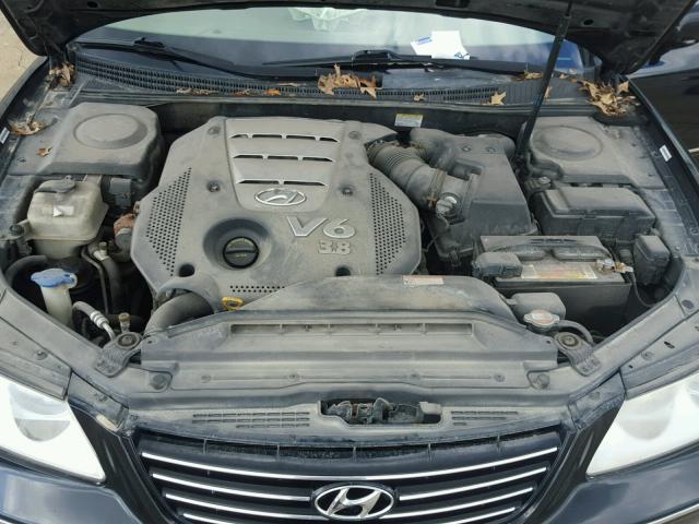 KMHFC46F18A273471 - 2008 HYUNDAI AZERA SE BLACK photo 7