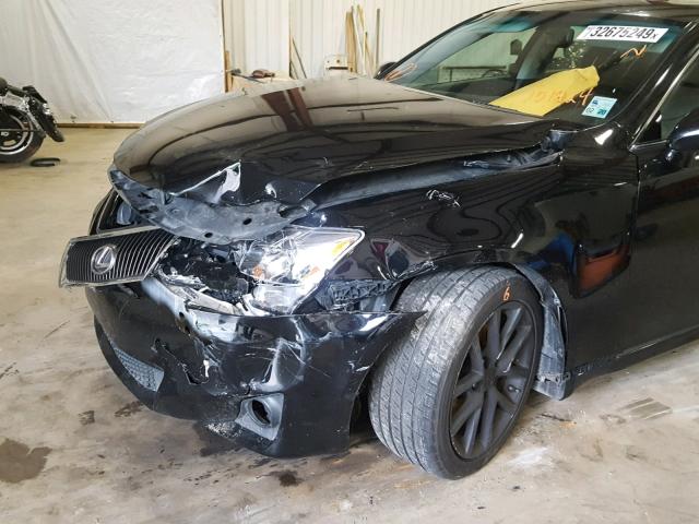 JTHBF5C21B5151824 - 2011 LEXUS IS 250 BLACK photo 9