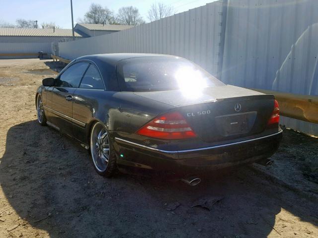 WDBPJ75J51A016453 - 2001 MERCEDES-BENZ CL 500 BLACK photo 3