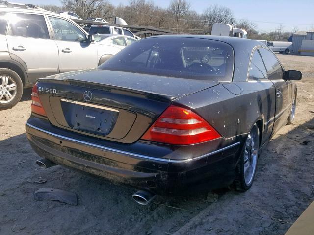 WDBPJ75J51A016453 - 2001 MERCEDES-BENZ CL 500 BLACK photo 4