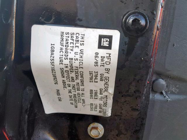 1G8AZ55FX6Z109276 - 2006 SATURN ION LEVEL RED photo 10