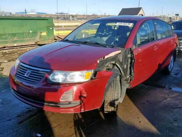 1G8AZ55FX6Z109276 - 2006 SATURN ION LEVEL RED photo 2