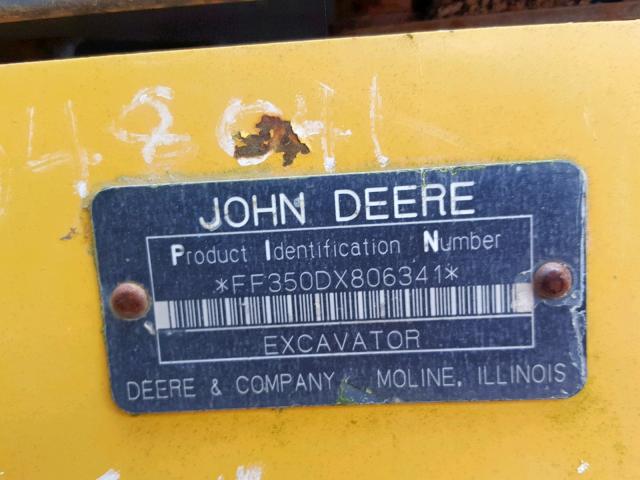 FF350DX806341 - 2008 JOHN DEERE 350GLC YELLOW photo 10