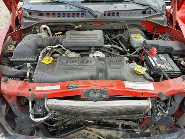 1B7GG2ANX1S186104 - 2001 DODGE DAKOTA QUA RED photo 7