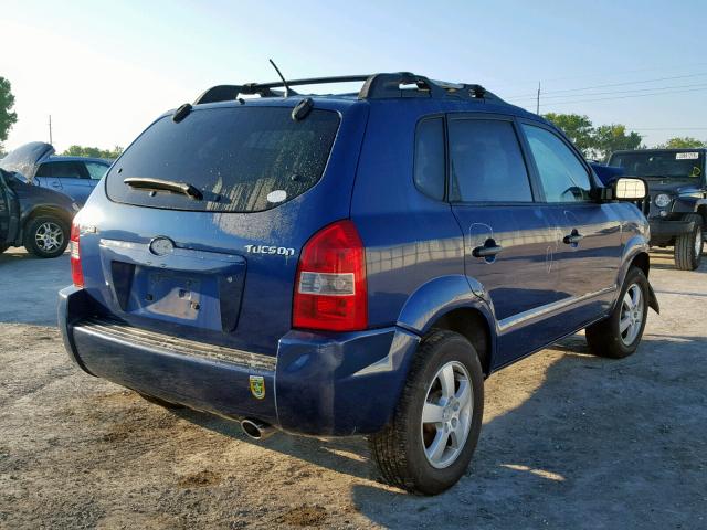 KM8JM12B36U443429 - 2006 HYUNDAI TUCSON GL BLUE photo 4