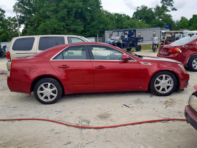 1G6DT57V180209432 - 2008 CADILLAC CTS HI FEA BURGUNDY photo 10