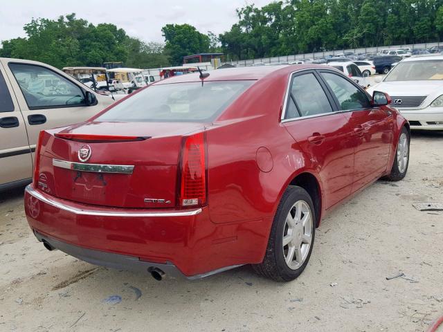 1G6DT57V180209432 - 2008 CADILLAC CTS HI FEA BURGUNDY photo 4