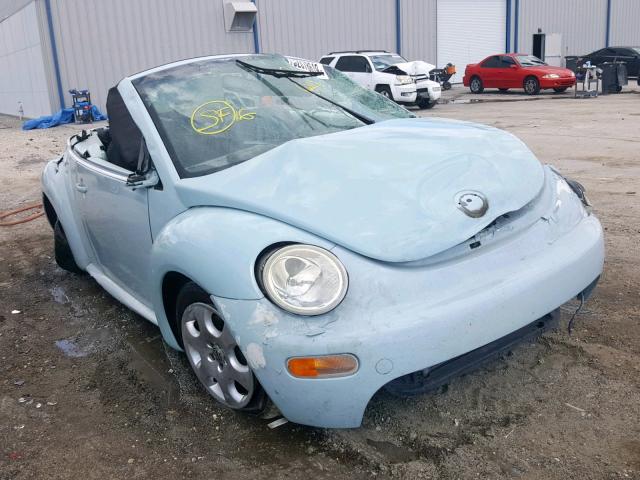 3VWCK21Y03M317685 - 2003 VOLKSWAGEN NEW BEETLE BLUE photo 1