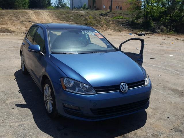 3VW2A7AU2FM043760 - 2015 VOLKSWAGEN GOLF TDI BLUE photo 1