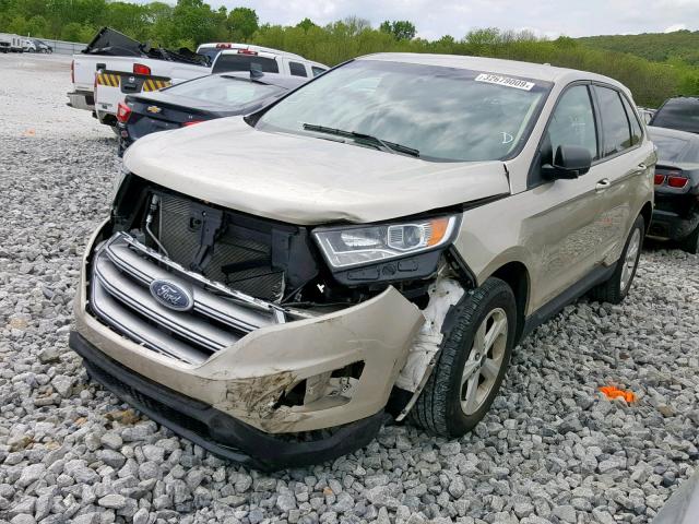 2FMPK4G94HBB66824 - 2017 FORD EDGE SE WHITE photo 2