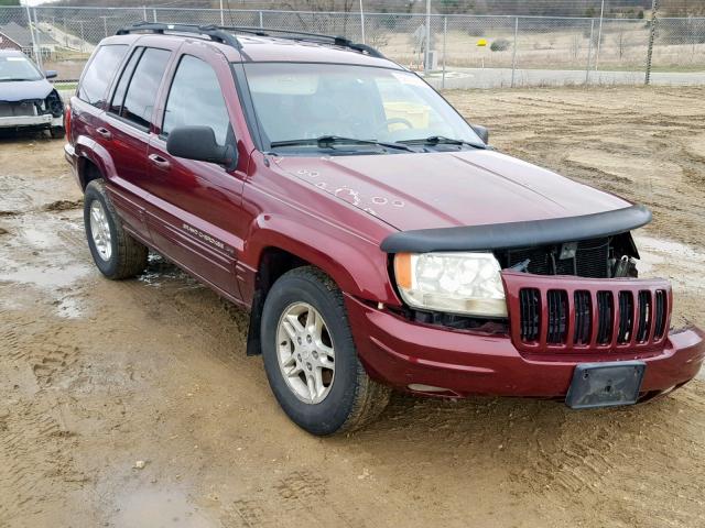 1J4GW58N1YC120937 - 2000 JEEP GRAND CHER RED photo 1