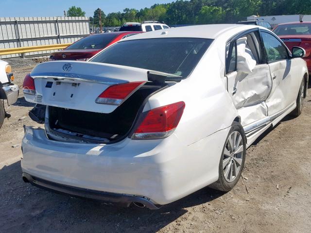 4T1BK3DB4BU378569 - 2011 TOYOTA AVALON BAS WHITE photo 4