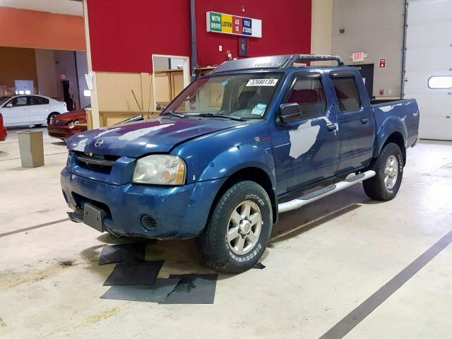 1N6MD27Y43C411396 - 2003 NISSAN FRONTIER C BLUE photo 2