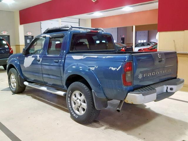 1N6MD27Y43C411396 - 2003 NISSAN FRONTIER C BLUE photo 3