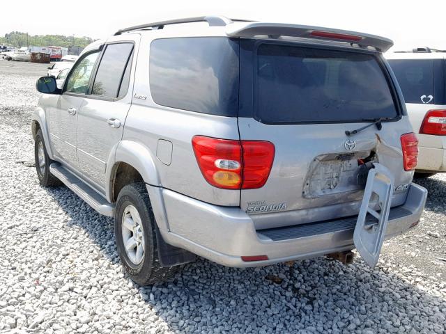 5TDBT48A91S010478 - 2001 TOYOTA SEQUOIA LI SILVER photo 3