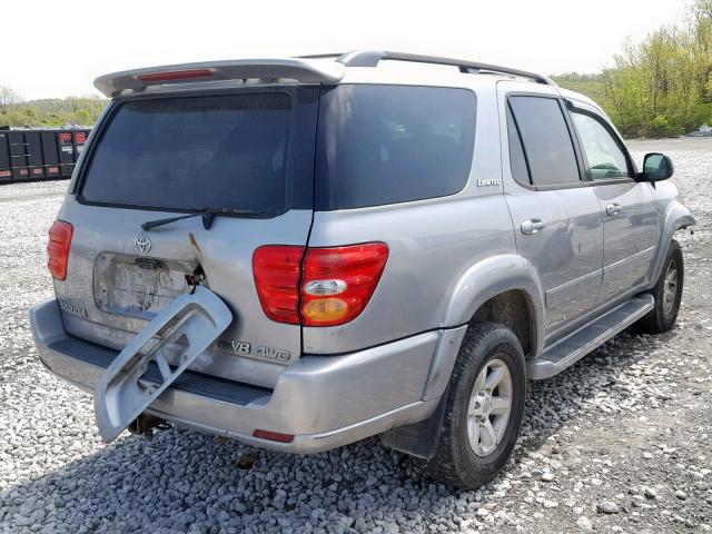 5TDBT48A91S010478 - 2001 TOYOTA SEQUOIA LI SILVER photo 4