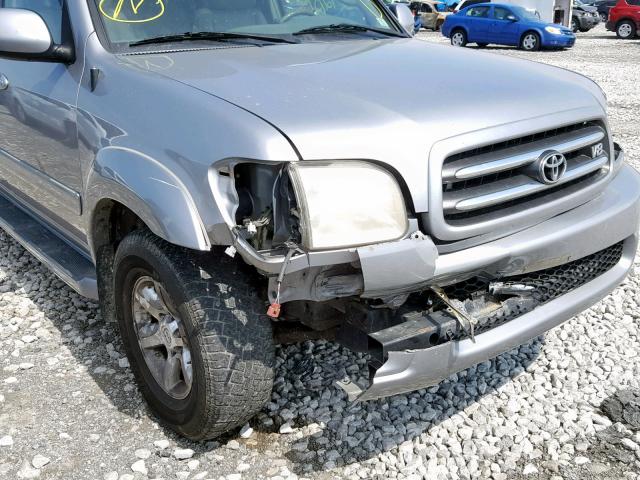 5TDBT48A91S010478 - 2001 TOYOTA SEQUOIA LI SILVER photo 9