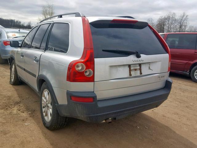 YV1CM91H731005747 - 2003 VOLVO XC90 T6 SILVER photo 3