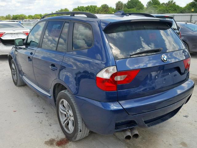 WBXPA93434WA60099 - 2004 BMW X3 3.0I BLUE photo 3