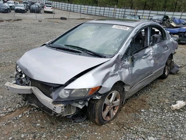 2HGFA16948H514106 - 2008 HONDA CIVIC EXL SILVER photo 2